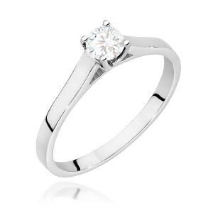 Pierścionek W0526 Diament 0,40ct białe złoto