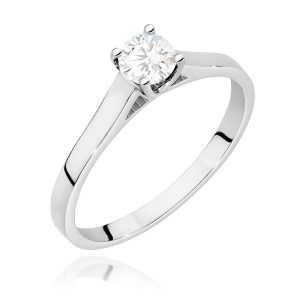 Pierścionek W0526 Diament Laboratoryjny 0,50ct białe złoto