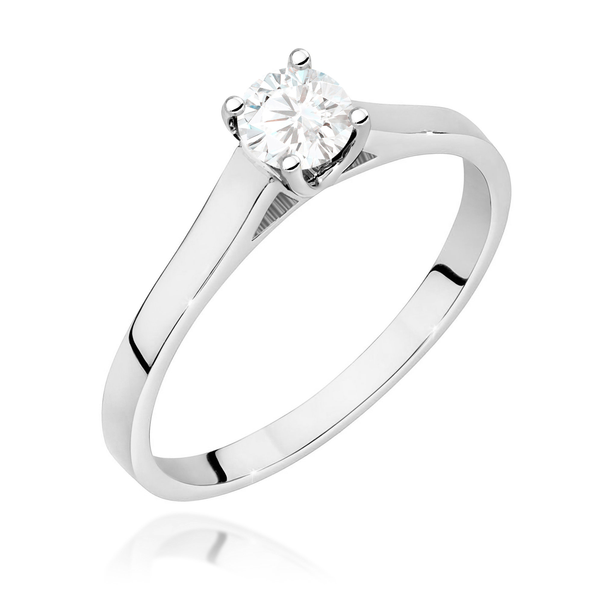 Pierścionek W0526 Diament Laboratoryjny 0,50ct białe złoto