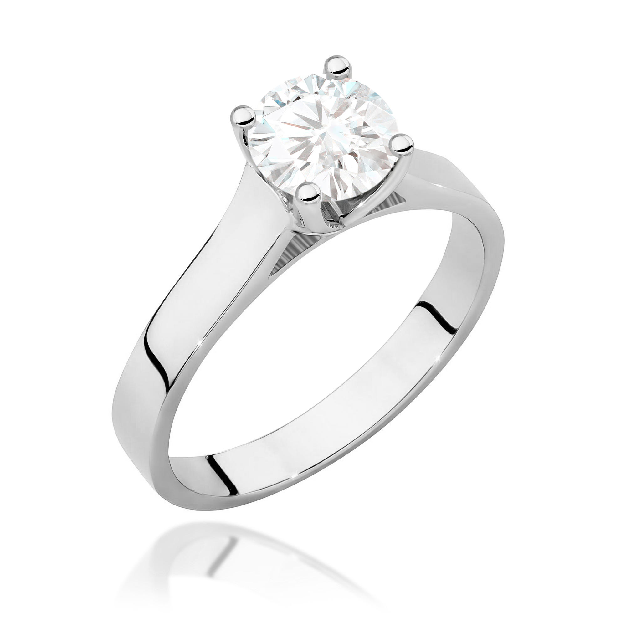 Pierścionek W0526 Diament Laboratoryjny 1,00ct białe złoto