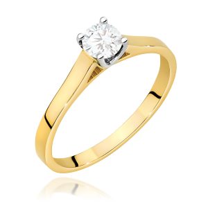 Pierścionek W0526 Diament 0,50ct żółte złoto