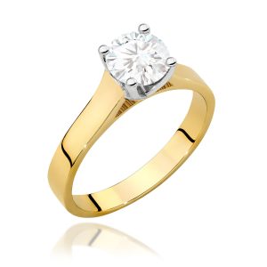 Pierścionek W0526 Diament 1,00ct żółte złoto