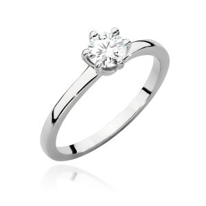 Pierścionek W0535 Diament 0,50ct białe złoto