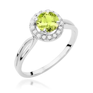 Pierścionek W0538 Oliwin 0,90ct białe złoto