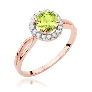 Pierścionek W0538 Oliwin 0,90ct różowe złoto