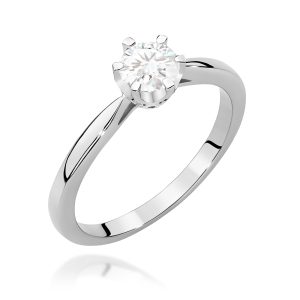 Pierścionek W0539 Diament 0,50ct białe złoto