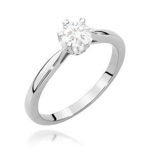 Pierścionek W0539 Diament Laboratoryjny 0,40ct białe złoto