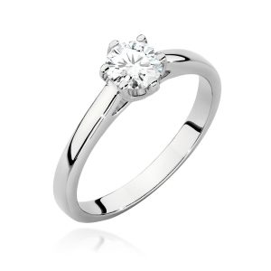 Pierścionek W0540 Diament Laboratoryjny 0,50ct białe złoto