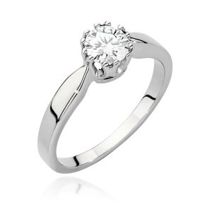 Pierścionek W0541 Diament 0,50ct białe złoto