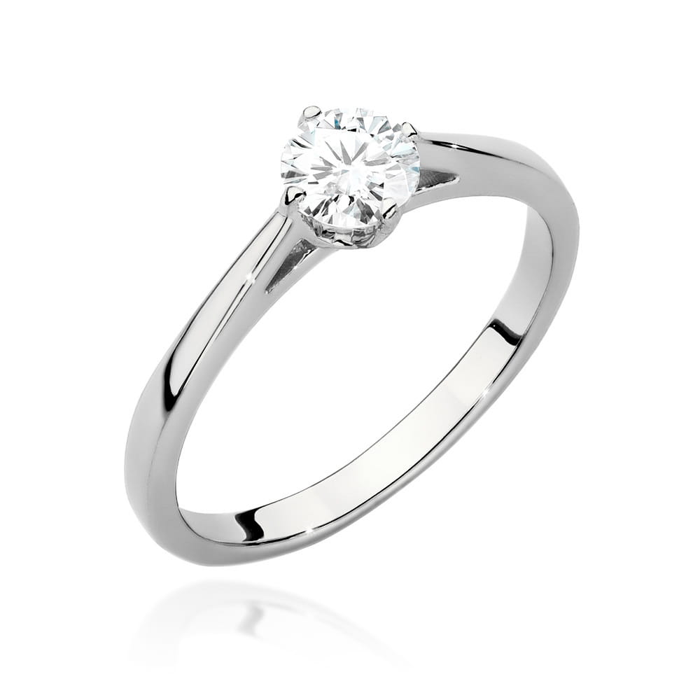 Pierścionek W0543 Diament Laboratoryjny 0,40ct białe złoto