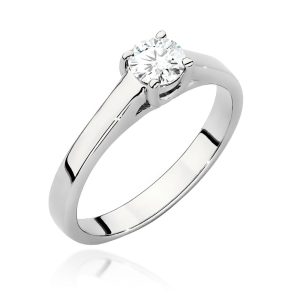 Pierścionek W0544 Diament Laboratoryjny 0,40ct białe złoto