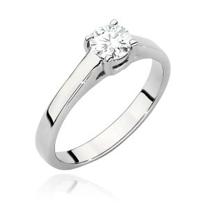 Pierścionek W0544 Diament Laboratoryjny 0,50ct białe złoto