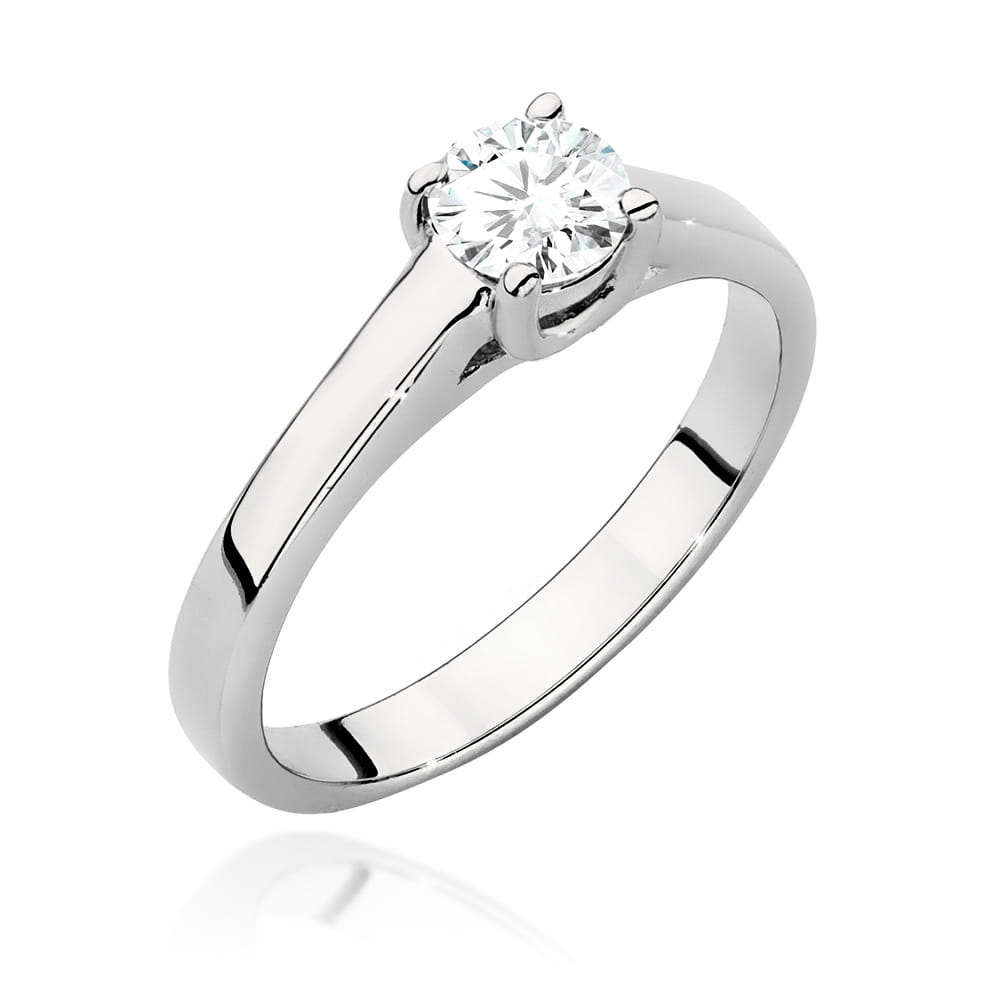 Pierścionek W0544 Diament Laboratoryjny 0,50ct białe złoto