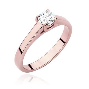 Pierścionek W0544 Diament 0,40ct różowe złoto