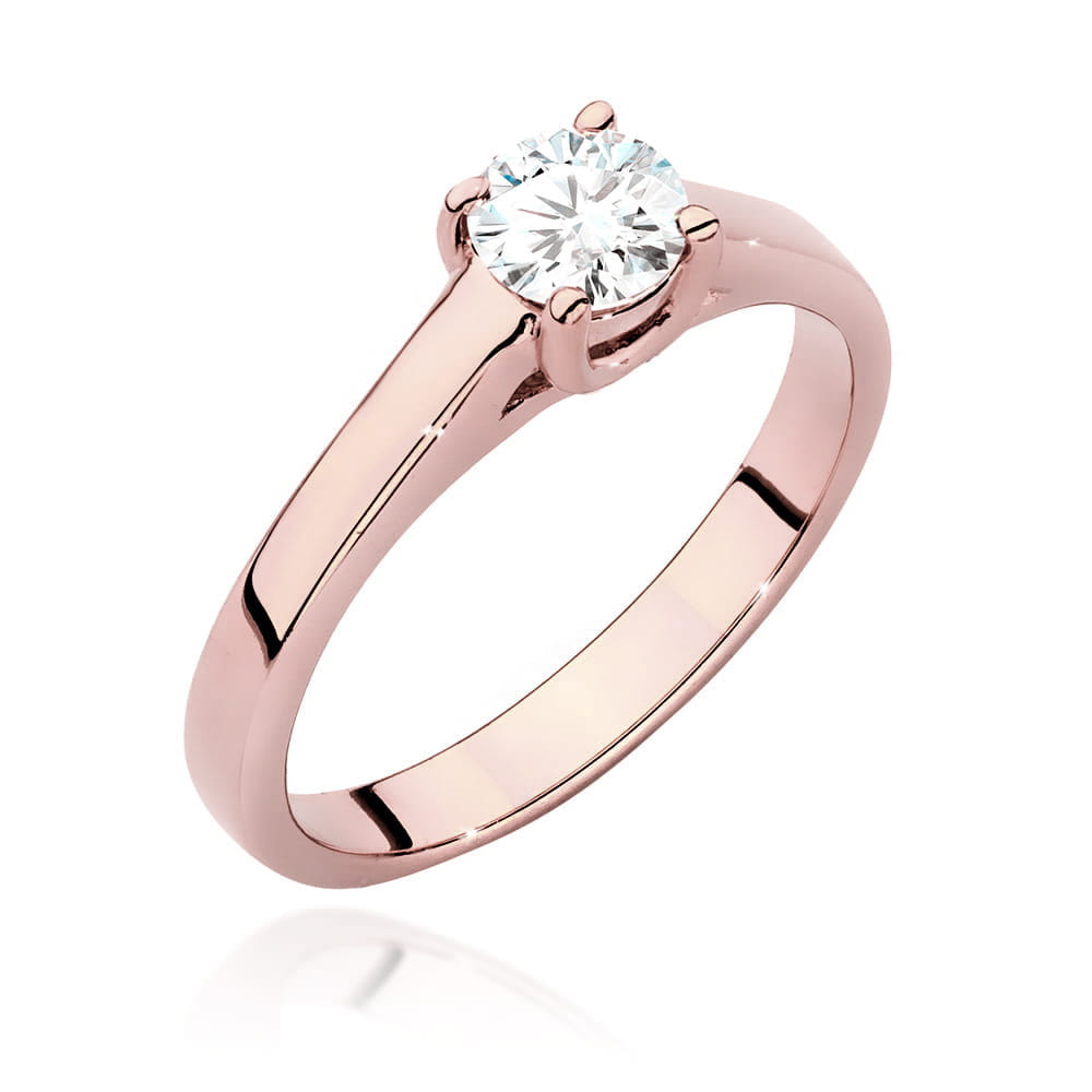 Pierścionek W0544 Diament 0,50ct różowe złoto