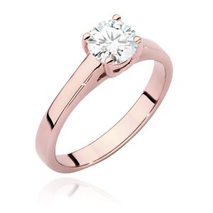Pierścionek W0544 Diament Laboratoryjny 0,70ct różowe złoto