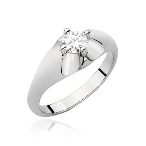 Pierścionek W0545 Diament Laboratoryjny 0,40ct białe złoto