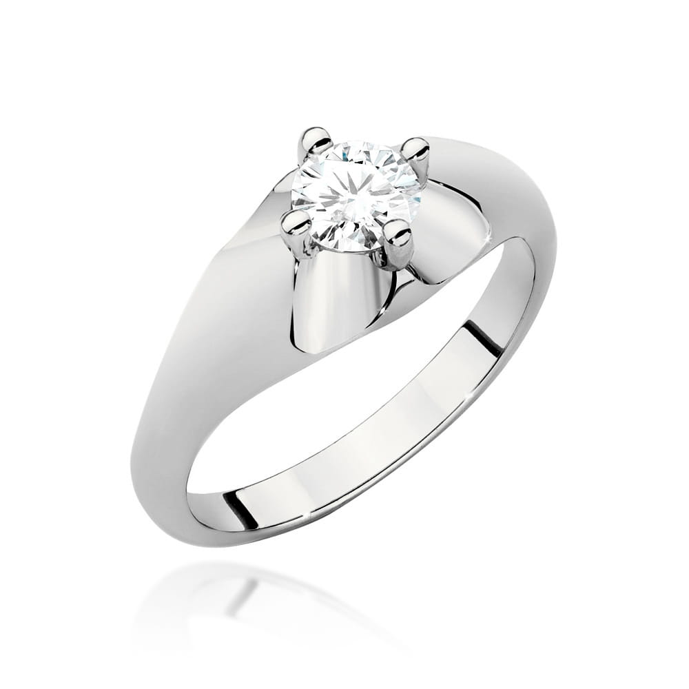 Pierścionek W0545 Diament Laboratoryjny 0,50ct białe złoto