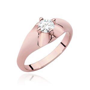 Pierścionek W0545 Diament Laboratoryjny 0,40ct różowe złoto