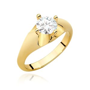 Pierścionek W0545 Diament 0,70ct żółte złoto