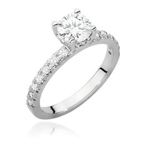 Pierścionek W0546 Diament Laboratoryjny 0,70ct białe złoto