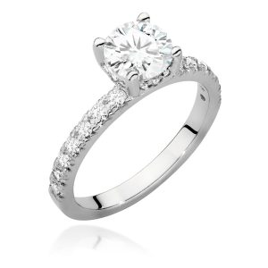 Pierścionek W0546 Diament Laboratoryjny 1,00ct białe złoto