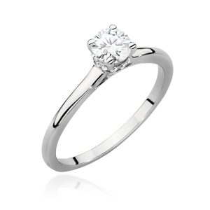 Pierścionek W0547 Diament 0,40ct białe złoto