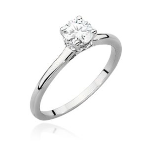 Pierścionek W0547 Diament 0,50ct białe złoto