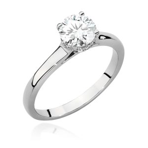 Pierścionek W0547 Diament Laboratoryjny 0,70ct białe złoto