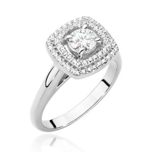 Pierścionek W0548 Diament 0,40ct białe złoto