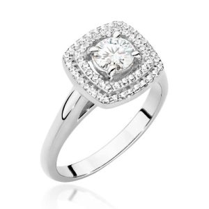 Pierścionek W0548 Diament 0,50ct białe złoto