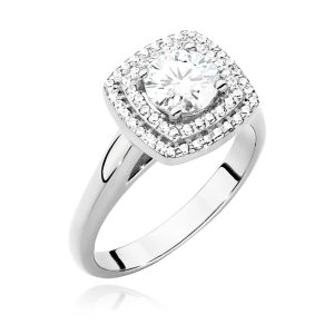 Pierścionek W0548 Diament Laboratoryjny 0,70ct białe złoto