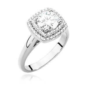 Pierścionek W0548 Diament Laboratoryjny 1,00ct białe złoto