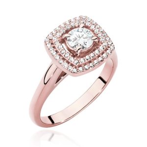 Pierścionek W0548 Diament 0,40ct różowe złoto