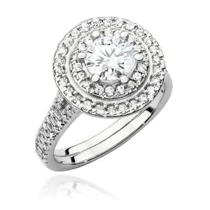 Pierścionek W0549 Diament 0,70ct białe złoto