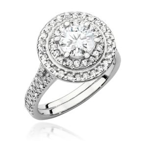Pierścionek W0549 Diament Laboratoryjny 0,70ct białe złoto