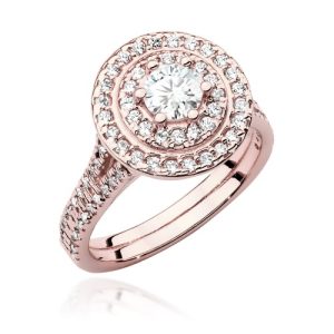 Pierścionek W0549 Diament 0,40ct różowe złoto
