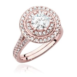Pierścionek W0549 Diament 0,70ct różowe złoto