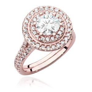 Pierścionek W0549 Diament Laboratoryjny 1,00ct różowe złoto