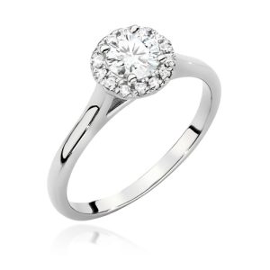 Pierścionek W0550 Diament 0,50ct białe złoto