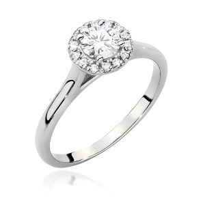 Pierścionek W0550 Diament Laboratoryjny 0,40ct białe złoto