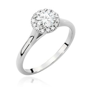 Pierścionek W0550 Diament Laboratoryjny 0,50ct białe złoto