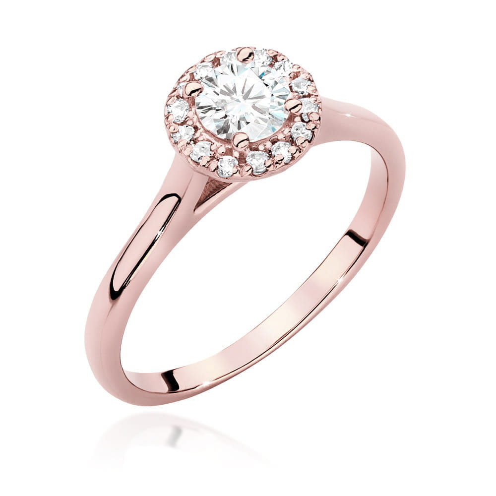 Pierścionek W0550 Diament 0,40ct różowe złoto