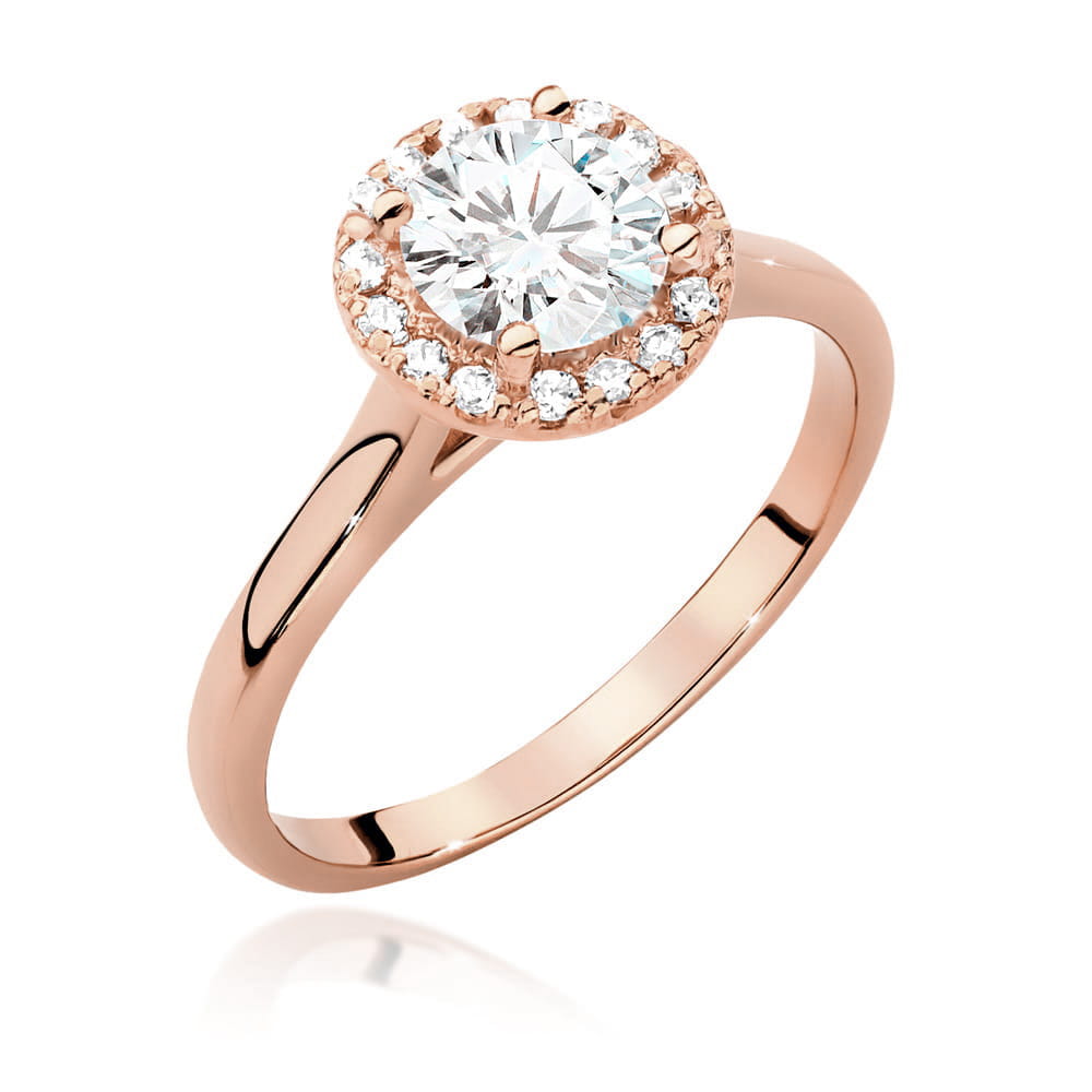 Pierścionek W0550 Diament 0,70ct różowe złoto
