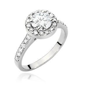 Pierścionek W0551 Diament Laboratoryjny 0,70ct białe złoto