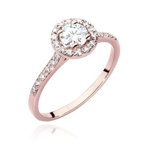 Pierścionek W0551 Diament 0,50ct różowe złoto
