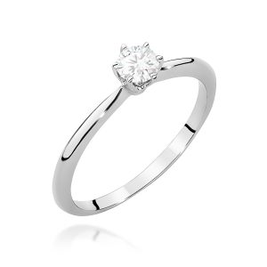 Pierścionek W0553 Diament Laboratoryjny 0,40ct białe złoto