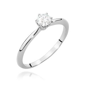 Pierścionek W0553 Diament Laboratoryjny 0,50ct białe złoto