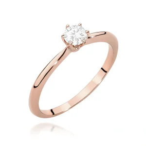 Pierścionek W0553 Diament 0,40ct różowe złoto