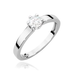 Pierścionek W0562 Diament Laboratoryjny 0,25ct białe złoto
